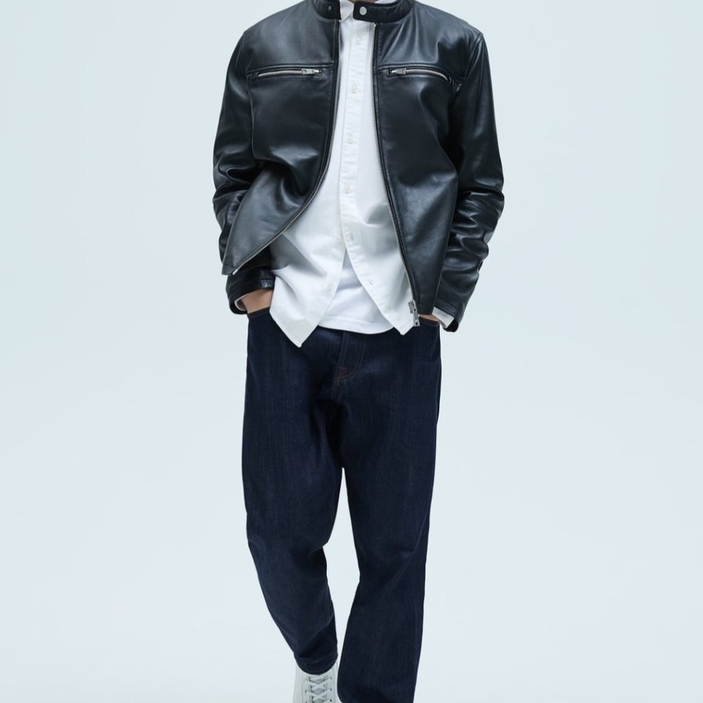 ZARA LEATHER BIKER JACKET  (NWT)